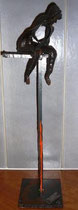 > DENKER < 58 x 14 x 14 cm Stahl & Corten mit Farbe, 2012 Werknummer 004,1