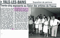 Expo au Salon des Artistes de France,Vals-les-Bains,Ardèche-1987-