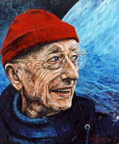 "Commandant Cousteau - huile s/toile 60x50