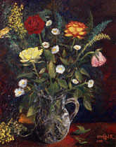"Bouquet de fleurs"  huile s/toile  50x40