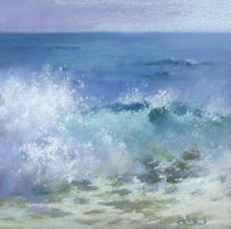 Wave Etude 2 -(204) - Pastel - Framed Size 32x32cm