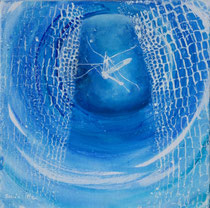 Flügelwesen, Acrylfarbe, 50 x 50 cm