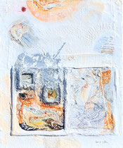 Memoiren eines Falters, mixed media, 60 x 50 cm