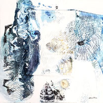 Vom Ende der Weisheit 3, mixed media 50 x 50 cm