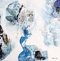 Vom Ende der Weisheit 2, mixed media 50 x 50 cm