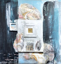 Nächtliche Szene mit Insekt 2,  60 x 60 cm