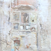 Längst vergessene Gottheiten, Acrylfarbe, Marmormehl auf Lw. 80 x 80cm