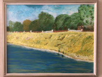 Produkt-Nummer: Bi12 Am Fluss, 50x60 mit Rahmen, Acryl auf Leinwand, Preis CHF 290