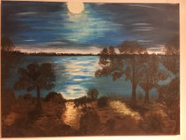 Produkt-Nummer: Bi13 Mond Landschaft, 60x80, Acryl auf Leinwand, Preis CHF 190