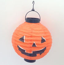 ハロウィン231　壁飾り　かぼちゃ提灯　オレンジ　180Φ　¥900　＊点灯は不安定です。2つあります＊