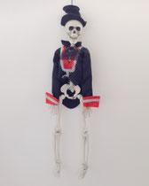 ハロウィン196　壁飾り　ガイコツパーティーダンディー　430Ｈ　￥800
