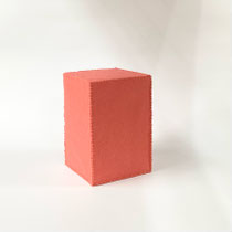 布小物229　キューブ　フエルトコーラルピンク　105×105×155　￥900　＊オリジナルです＊