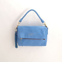 レディースバッグ144　ショルダー　濃水色タッセル付き2WAY 　230×300　￥1,600 