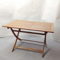 ＜倉庫商品＞ガーデンテーブル102　ウッドチークすのこ角　1200×750×720Ｈ　￥5,000