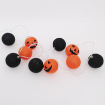 ハロウィン175　ガーランドコットンボールライトフェイス　60Φ 1650H　￥1,500