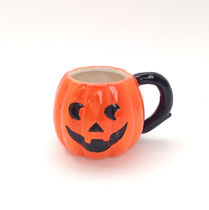 ハロウィン292　マグカップ　かぼちゃフェイス　100×90H 　￥500