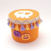 ハロウィン236　フリンジステージ　かぼちゃ&ドクロ　160Φ135H 　￥900　＊オリジナルです＊