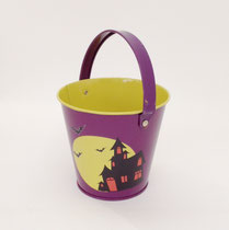 ハロウィン173　バケツ　コウモリ＆ハウス　105Φ160H　￥400 