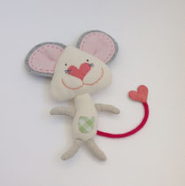ぬいぐるみ274　ねずみ　ハート　245Ｈ　￥1,500