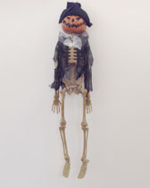 ハロウィン197　壁飾り　ガイコツかぼちゃフェイス　430Ｈ　￥800