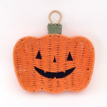 ハロウィン166　カゴ　かぼちゃ　L　235×235 ×50H 　￥700