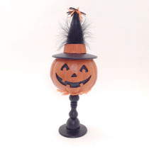 ハロウィン218　スタンドかぼちゃ黒ハット　375H　 ￥2,500
