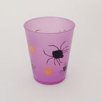 ハロウィン126　カップ　紫くも柄　　100Φ115H　￥400 