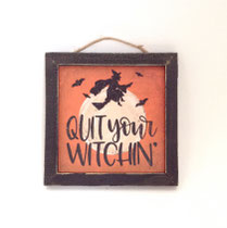 ハロウィン277　額　フレーム黒魔女WITCHIN’　　180×180　￥700