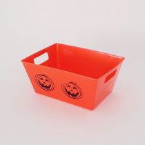 ハロウィン115　カゴ　オレンジかぼちゃ　153×113×70H 　￥300