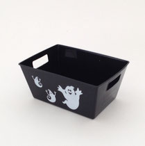 ハロウィン114　カゴ　黒おばけ　153×113×70H 　　￥300