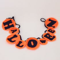 ハロウィン149　壁飾り　HALLOWEEN ニットオレンジ　　1300W　  ￥1,800 　＊オリジナルです＊