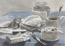 Katerfrühstück, Aquarell