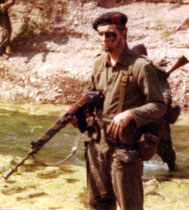 Egbert Nauta in gevechtsuniform Korps Mariniers.