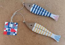 Ristra peces madera. Ref D2291. 18x5