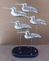Gaviotas metal en peana. Ref 71247. 37x30