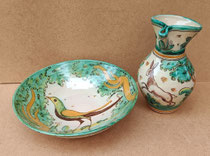 Palangana con jarra cerámica Talavera. 