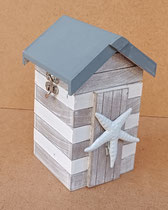 Caja caseta playa madera. Ref SEAS28. 16X10X10