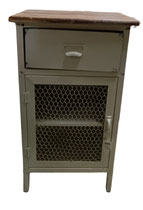 Mueble auxiliar chapa y madera. Ref 63270. 73x40x25