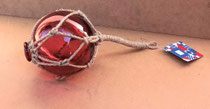 Boya roja cristal con cuerda. Ref D1212. 31x12,5