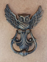 Aldaba búho bronce. Ref GUO73. 20x15x3