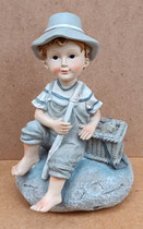 Niño pescador. Ref 01/257. 21x14x11