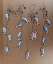 Guirnalda peces madera. Ref 232205. 46x7