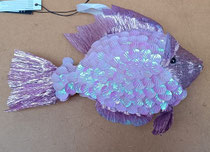 Pez poliespan lentejuelas. Ref 6751. 27,5x19x6