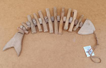 Raspa pez madera colgar. Ref 25964. 55x19x4