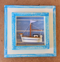  Cuadro madera relieve. Ref 413089. 19x19x3,5