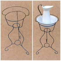 Mueble palanganero hierro. Ref PLG. 80X40. palangana y jarra no incluidas. 