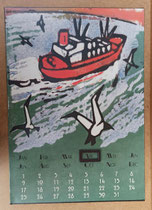 Calendario metal con imán. Ref 6548. 30x42