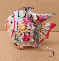 Pez portavela metal. Ref 32455. 33x16x6