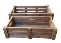 Cajas madera de abeto. Ref 28649. Grande 19x74x41. Pequeña 17x65x34