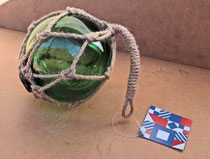 Boya verde cristal con cuerda. Ref D1212. 31x12,5